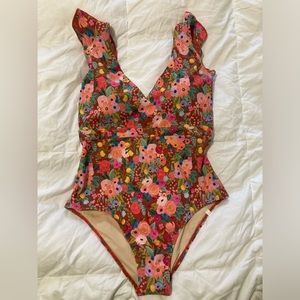 Summersalt x Riffle Paper one piece swimsuit size 12
